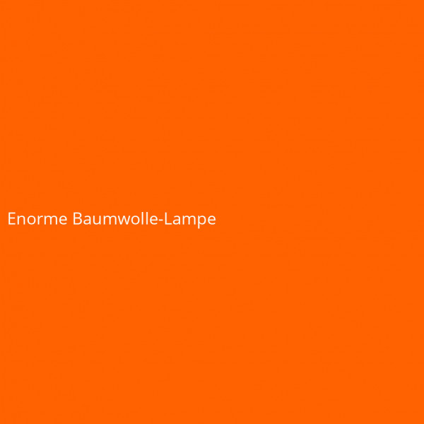 Enorme Baumwolle-Lampe