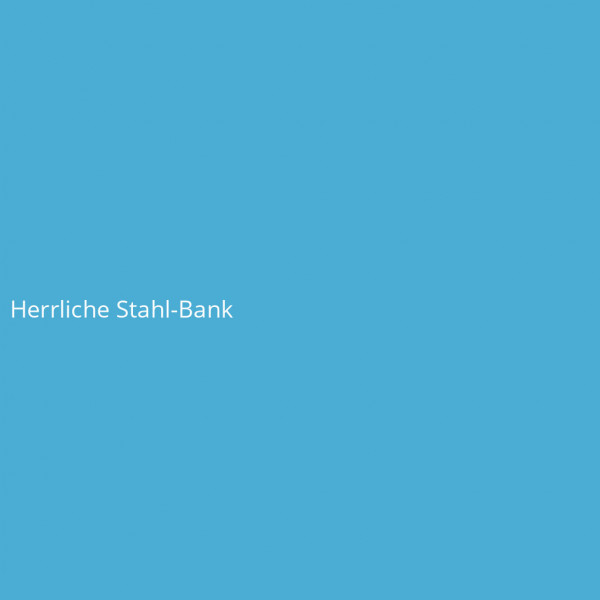 Herrliche Stahl-Bank